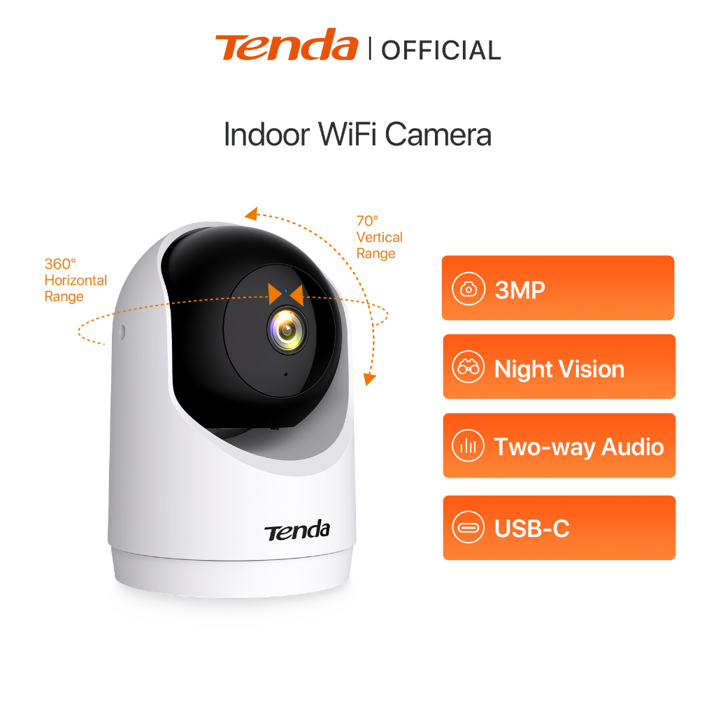 Tenda CP3/CP3 Pro/CP7 กล้องวงจรปิด 3MP/4MP ไร้สาย wifi กล้องในร่ม 360 IP Security Cam กล้องวงจรปิด N