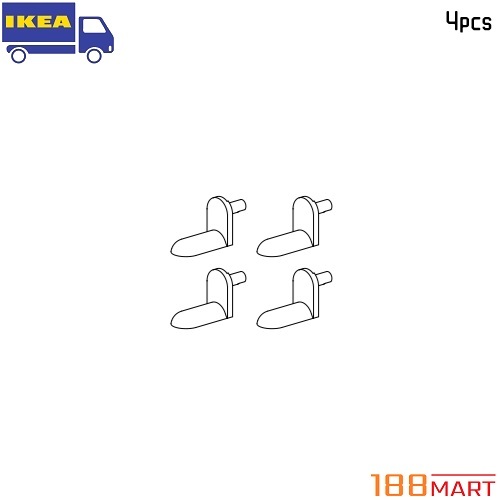 IKEA BESTA ที่วางชั้นวางพิน 4 ชิ้น - เหล็ก