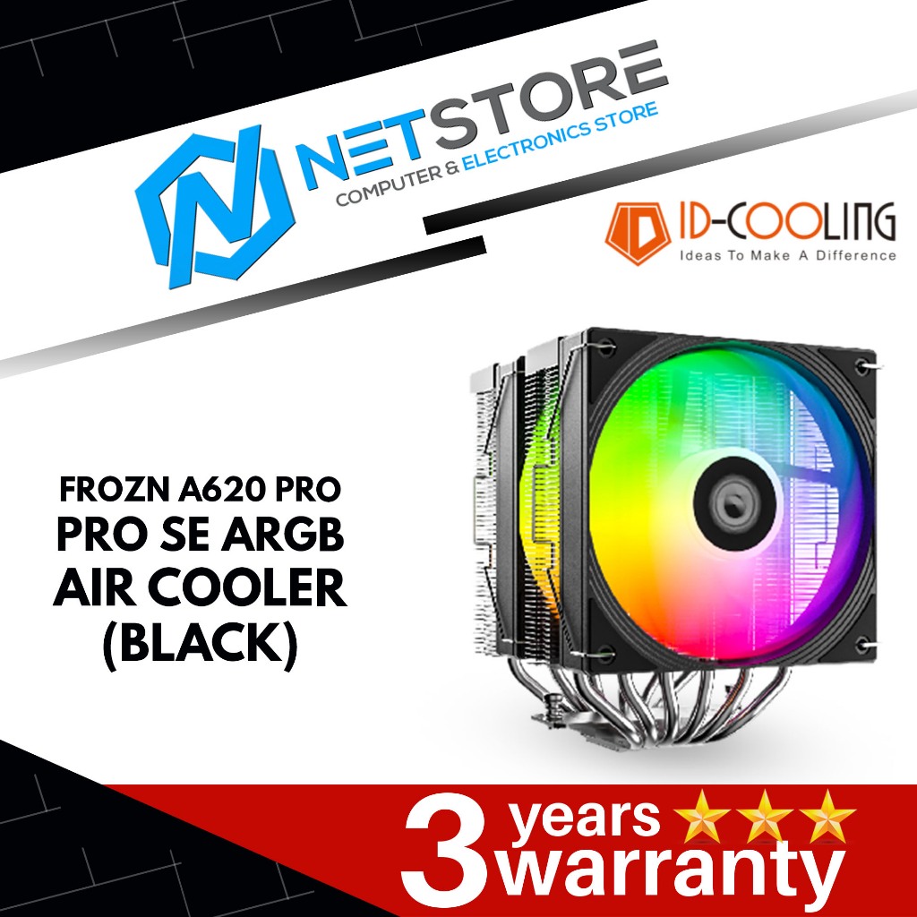 ID-Cooling FROZN A620 PRO SE ARGB Air Cooler - สีดํา - ID-CPU-FROZN-A620-PRO-SE-ARGB