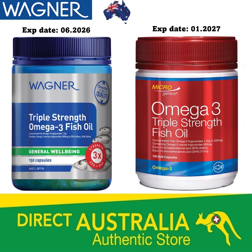 Wagner Triple Strength Omega-3 Fish Oil 150 แคปซูล / Microgenics Triple Strength Omega-3 Fish Oil 15