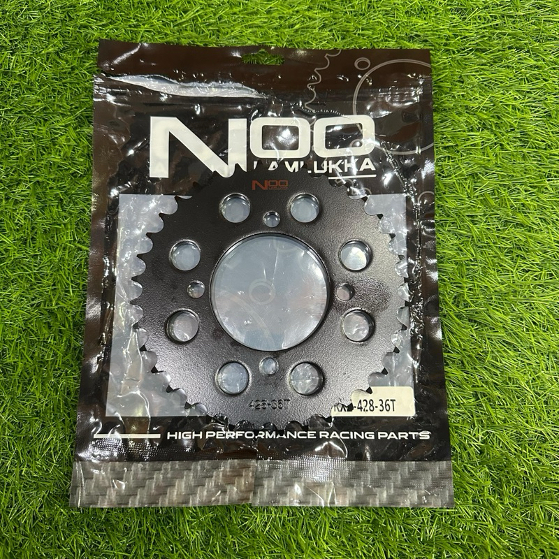 (Noo- LCV8 Y16ZR Noo lamlukka NLK 4 LUBANG SPOKET STEEL Noo RK สเตอร์ 428 สีดํา 4 หลุม (RXZ/Y110/Y10