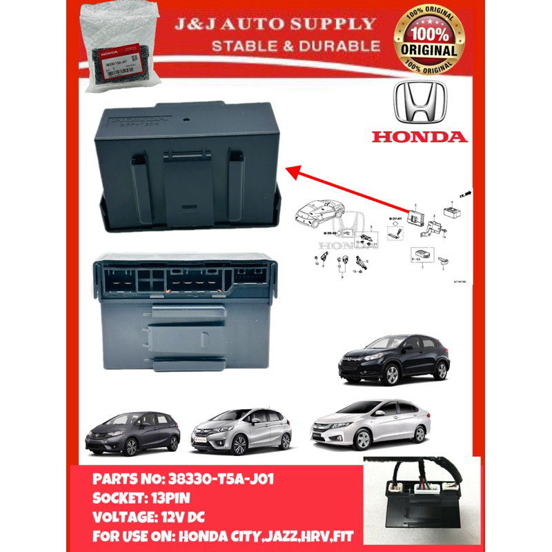 38330-T5A-J01 Honda Box Assembly, Sub Relay Control Unit สําหรับใช้ใน: Honda City,Jazz,Fit,Hrv 2014-