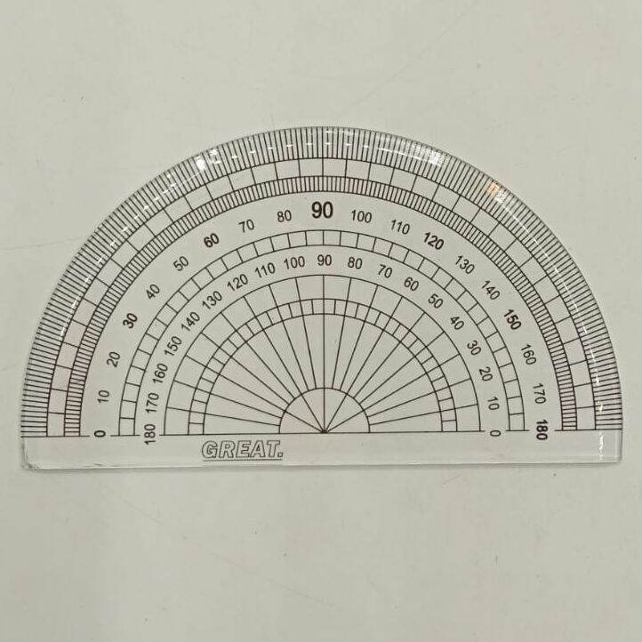!!คุณภาพสูง!! GO Frog Transparent 180 C ไม้บรรทัดไม้โปรแทรกเตอร์ / ไม้บรรทัดกลมครึ่ง / Jangka Sudut 