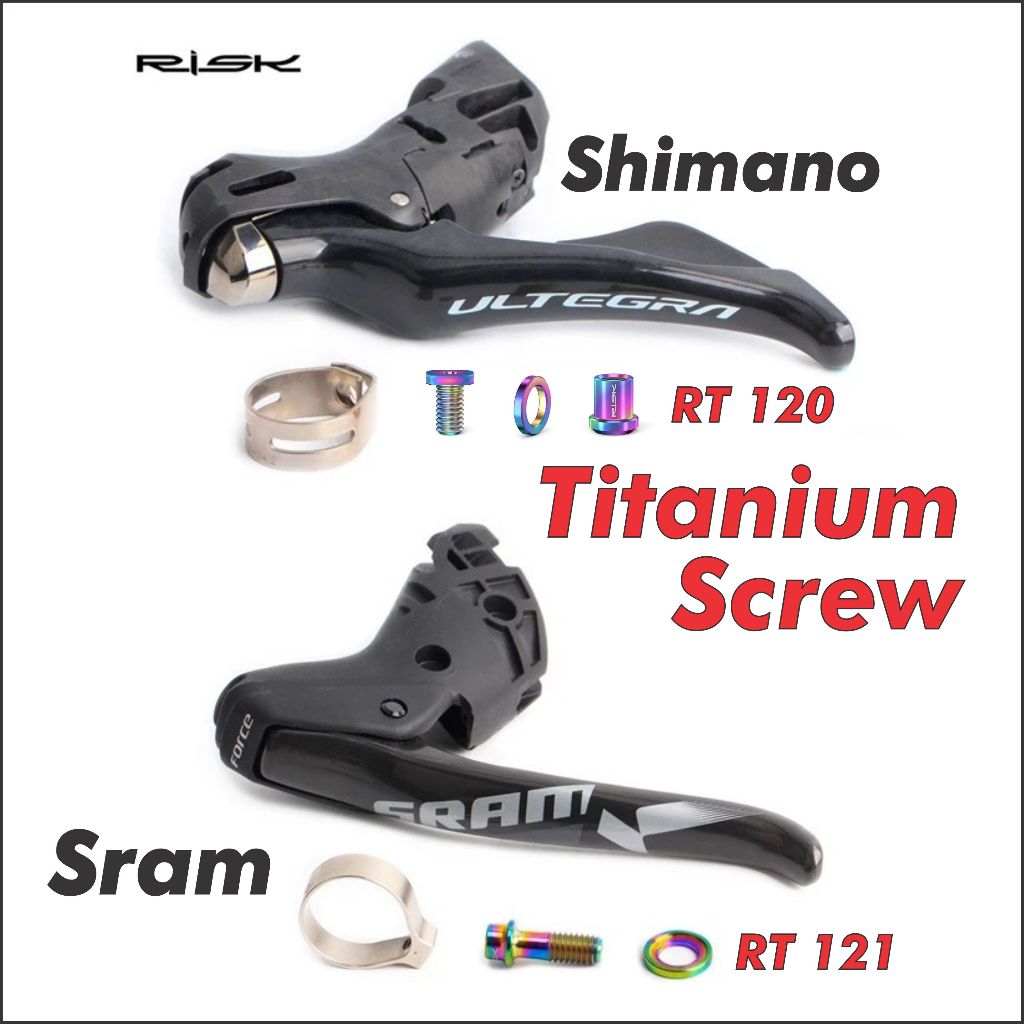 จักรยานเสือหมอบ Shifter Lever Fixing สกรูไทเทเนียมจักรยานเกียร์ Shifter Clamp แหวน R8000 Shimano Sra