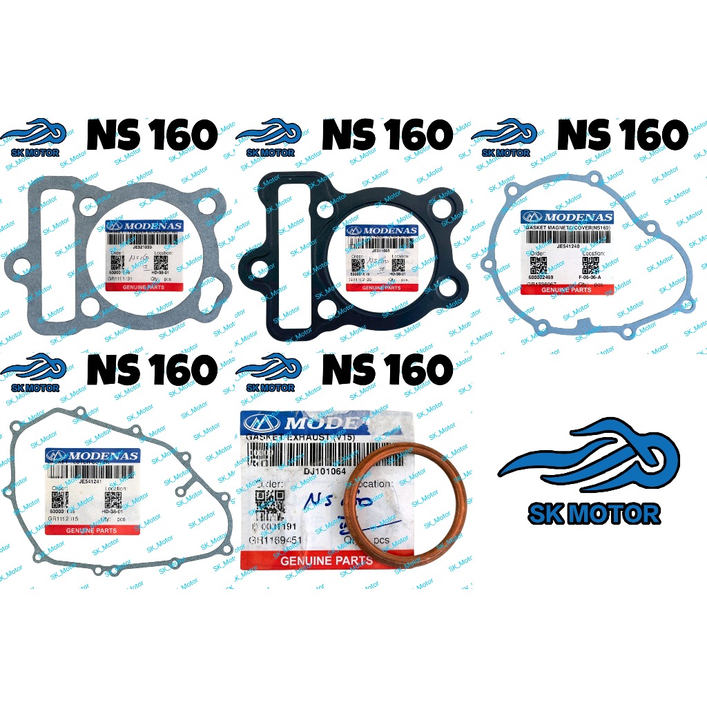 Modenas PULSAR NS160 NS 160 ปะเก็นกระบอกบล็อกหัว Magneto ฝาครอบคลัทช์