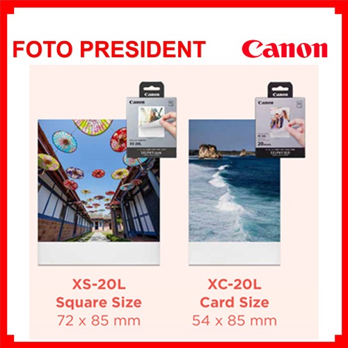 กระดาษภาพถ่าย Canon SELPHY XS-20L XC-20L XC-60L สําหรับเครื่องพิมพ์ Canon QX10 QX20
