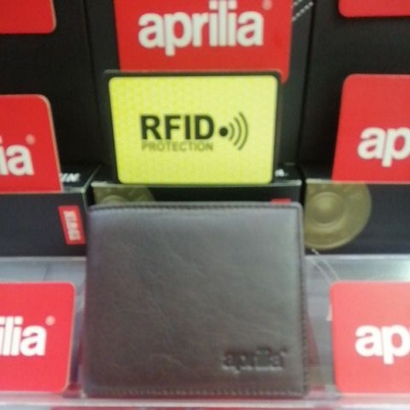 Aprilia RFID Leather Wallet 13Card Compartment และ 2Pocket Money 1Zipper Pocket Coin