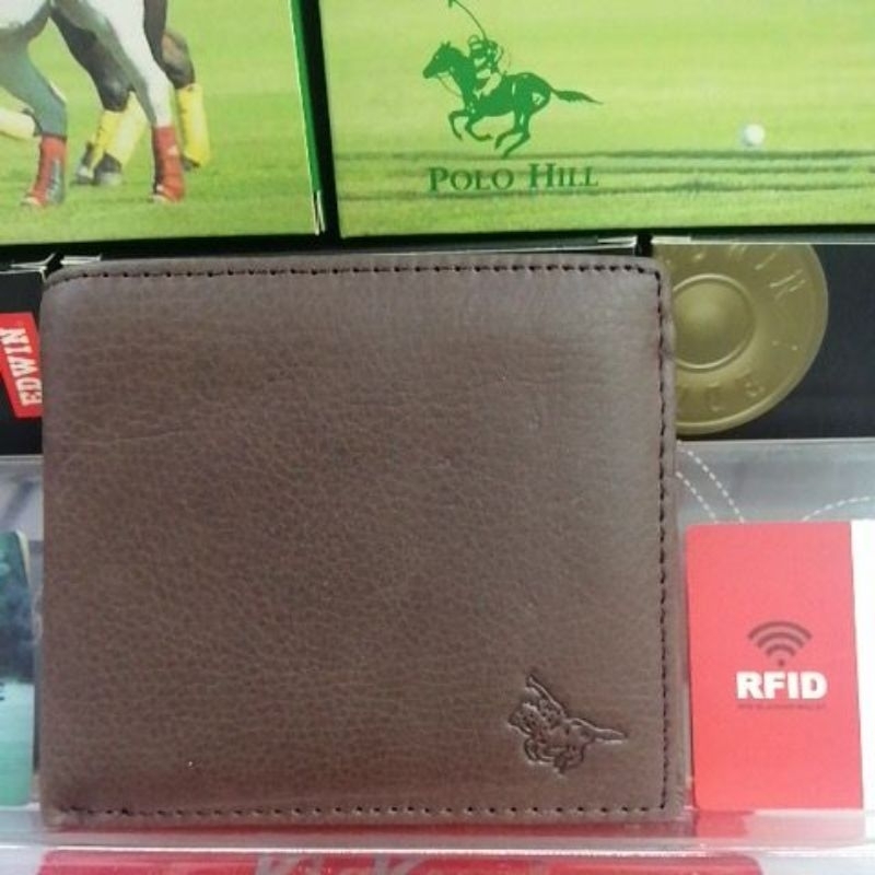 Polo Hill Leather Wallet 14Card Compartment และ 2 Pocket Money 1Zipper Pocket Money