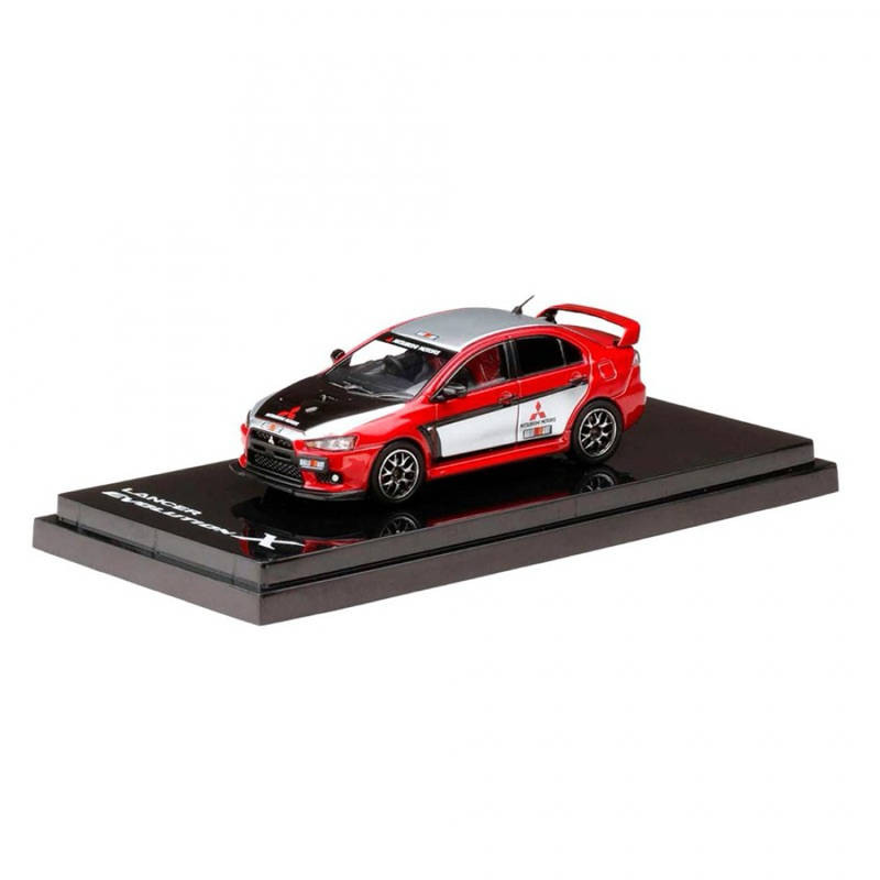 HOBBY JAPAN 1/64 HJ644053RB MITSUBISHI LANCER EVOLUTION 10 RALLIART COLUR สีแดง