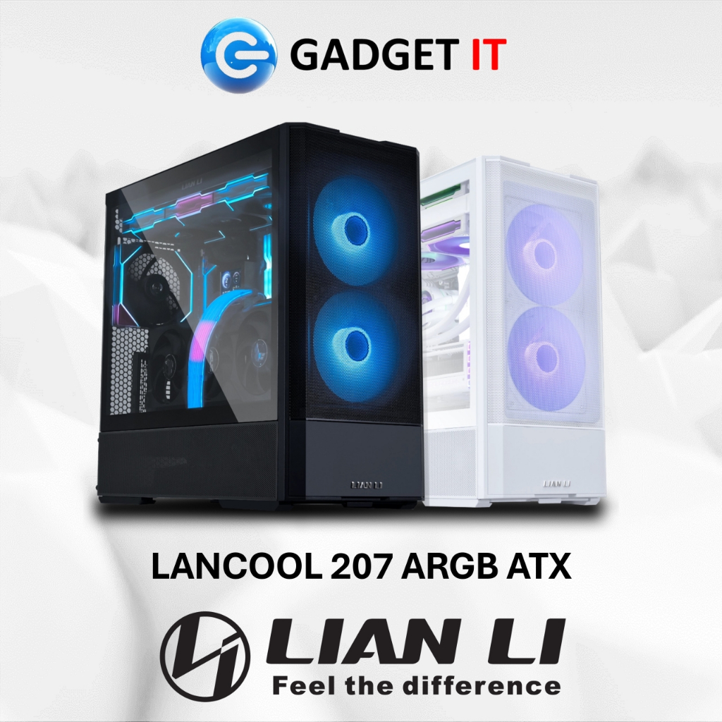 Lian LI LANCOOL 207 ARGB ATX PC CASING PRE-INSTALLED ARGB FANS LIANLI CASE GADGET IT