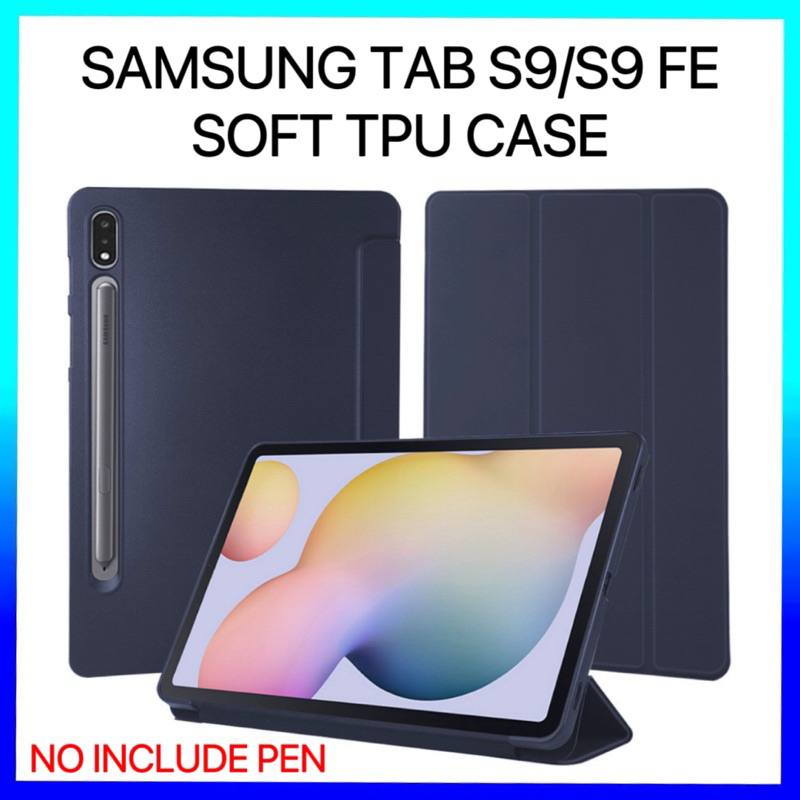 Samsung Tab S9/ S9 FE/ S10 FE/S10 Lite Slim Smart Case ซิลิโคนอ่อนนุ่มยืดหยุ่นฝาหลัง Samsung Tab S9F