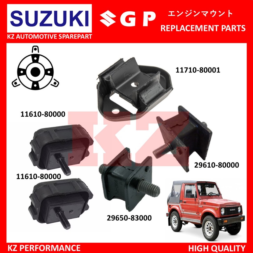 อะไหล่ SUZUKI JAPAN!! SUZUKI JIMNY SJ410 / SJ413 ขายึดเครื่องยนต์ 1 ชุด 5 ชิ้น