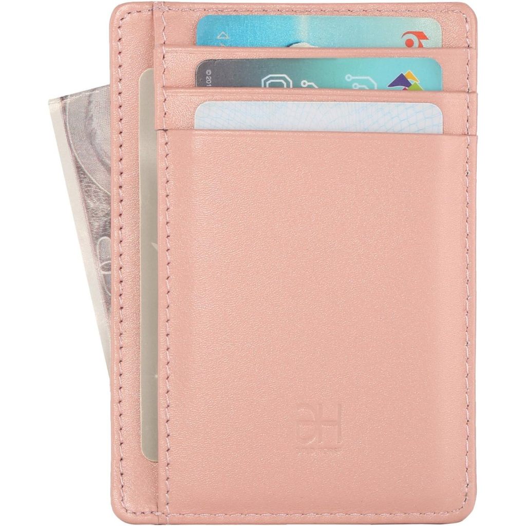 GH GOLD HORSE Slim RFID Blocking Card Holder Minimalist หนังด้านหน้ากระเป๋ากระเป๋าสตางค์สําหรับผู้หญ