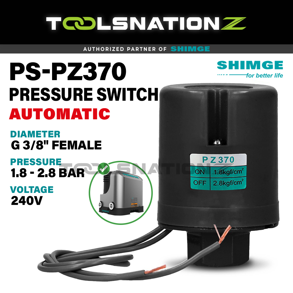 SHIMGE 3/8" PZ ความดันสวิทช์ PZ125/PZ250/PZ370/PZ550/PZ750 ปั๊มน้ําอัตโนมัติควบคุมเซ็นเซอร์