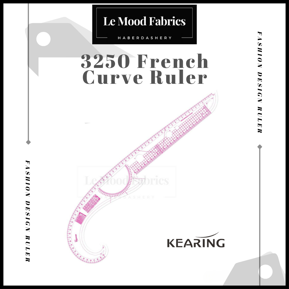 Keraying French Curve Ruler Pembaris Lengkung Fashion Design Ruler Pembaris Siam