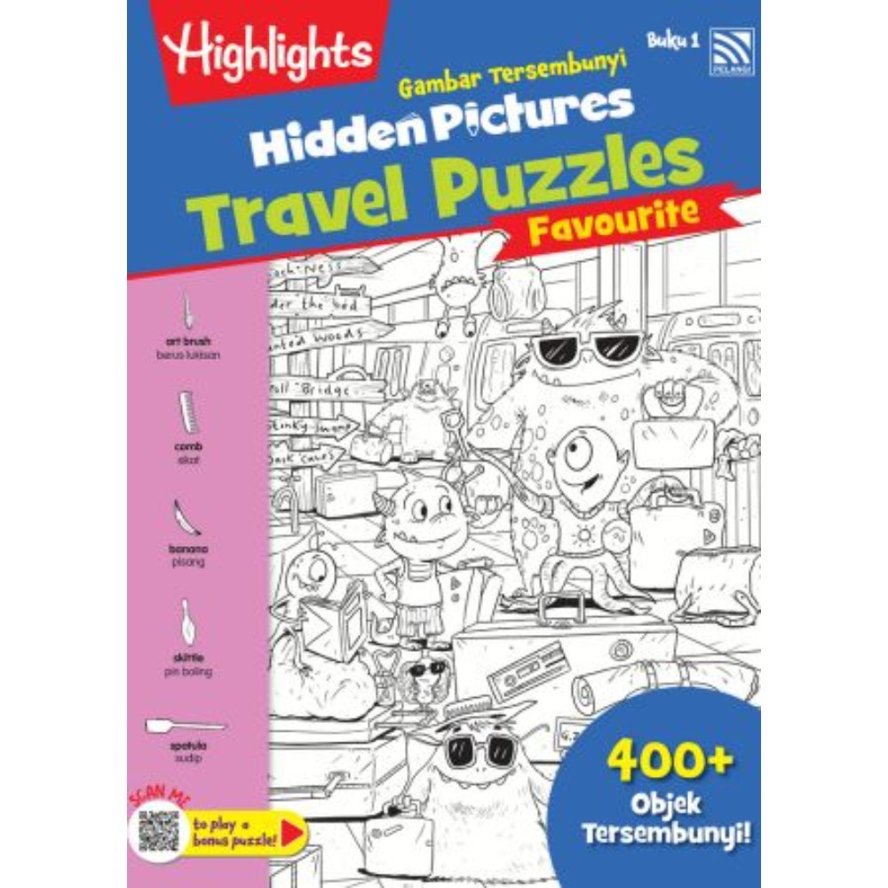 Pelangi Activity Books Highlights Hidden Pictures Favourite Travel Puzzles  (BIBM)