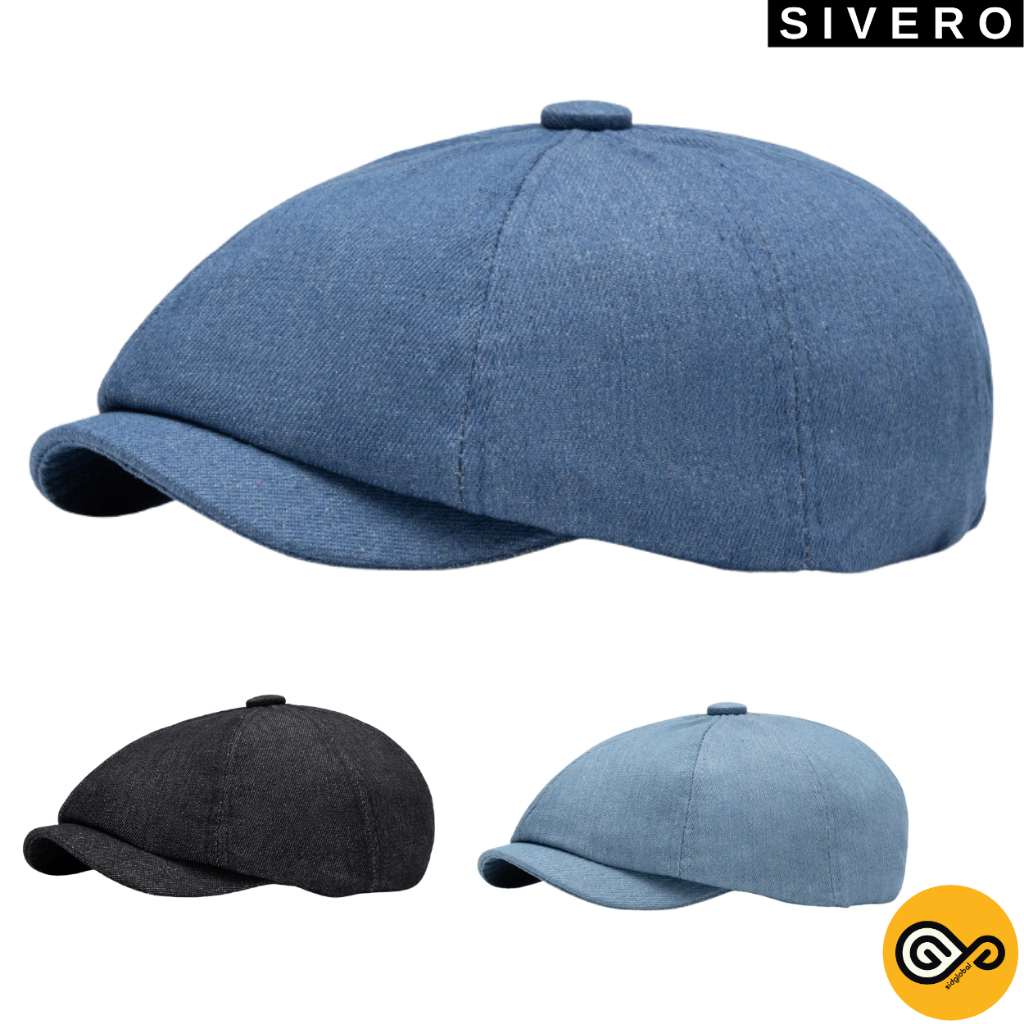 ผู้ชาย Denim Beret Casual Newsboy หมวก Retro Vintage แบนหมวกสไตล์ Baretta หมวก Topi Lelaki แฟชั่นคลา