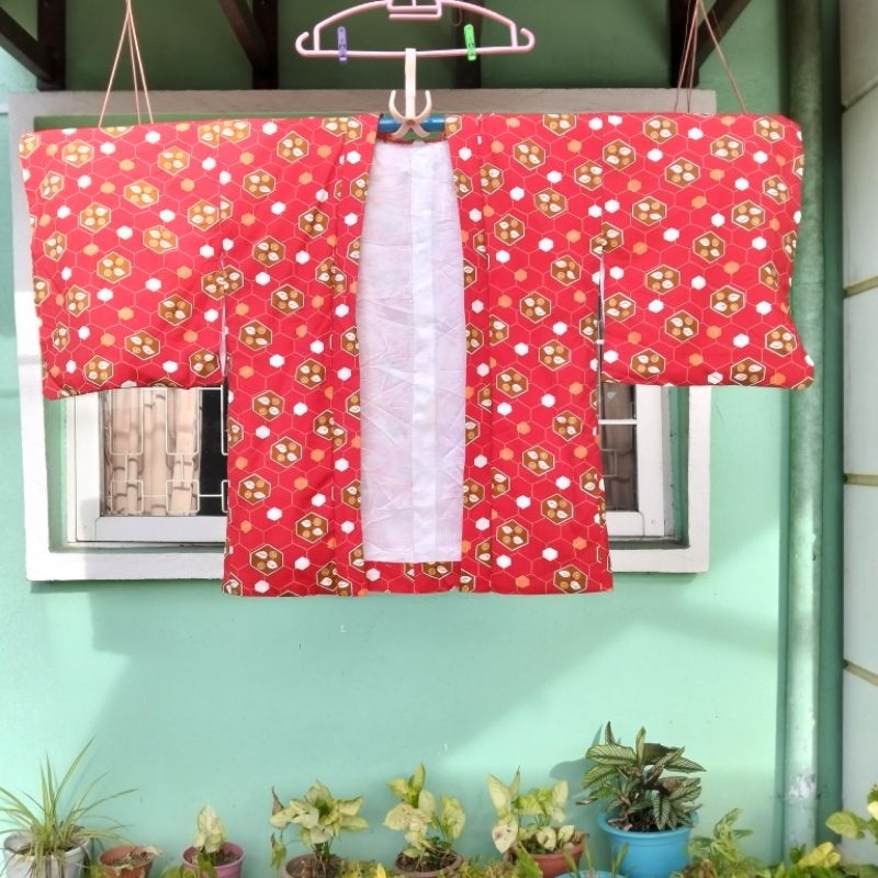 Kimono Haori Red Japanese Vintage