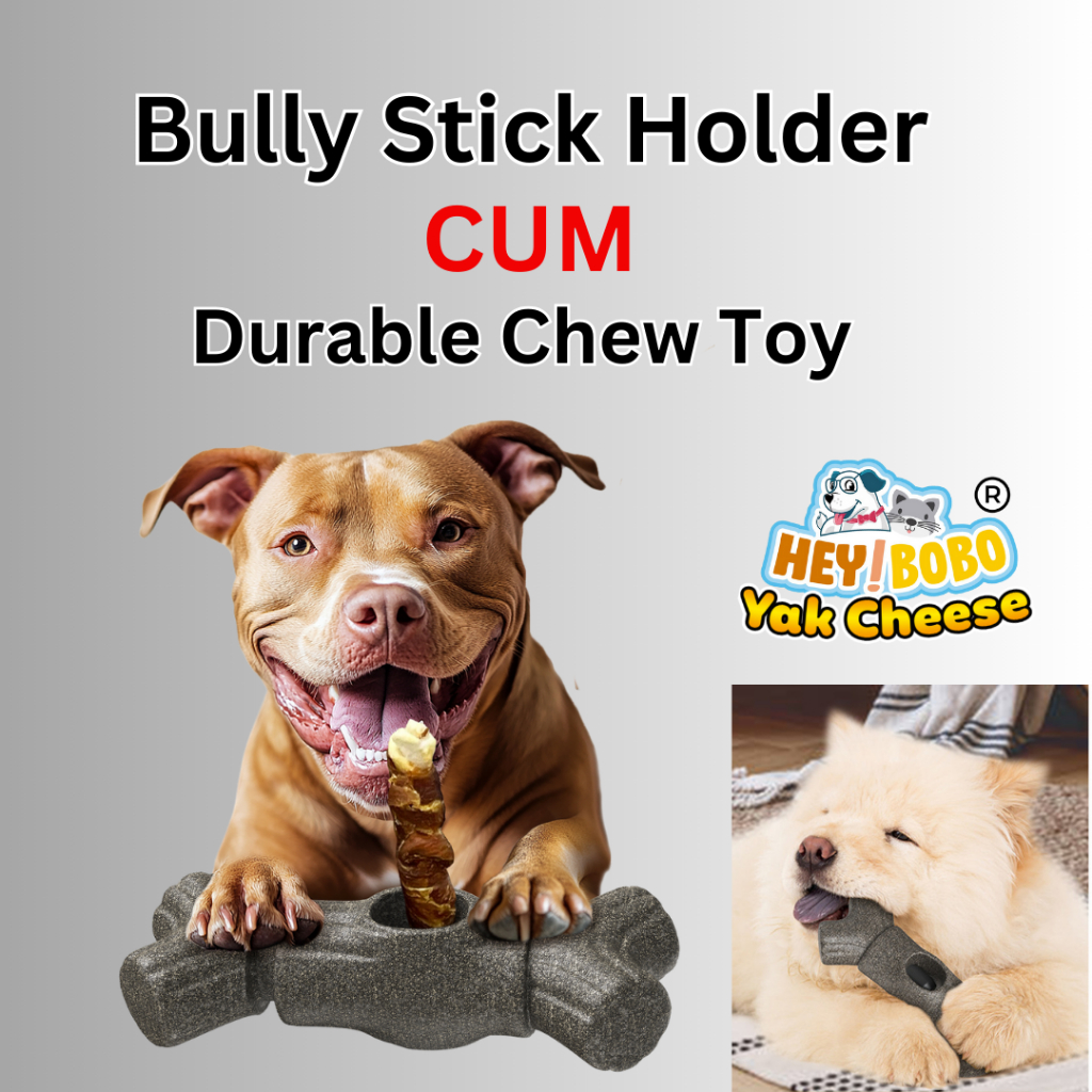 [เฮ้!BOBO] BULLY STICK Holder Bully Stick Holder,ของเล่นเคี้ยวที่ทนทานเพื่อป้องกันสําลัก,หนักทนทาน