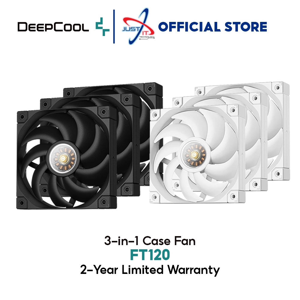 DEEPCOOL FT120 3-IN-1 3x120MM PERFORMANCE CASING FAN - สีดํา / ขาว