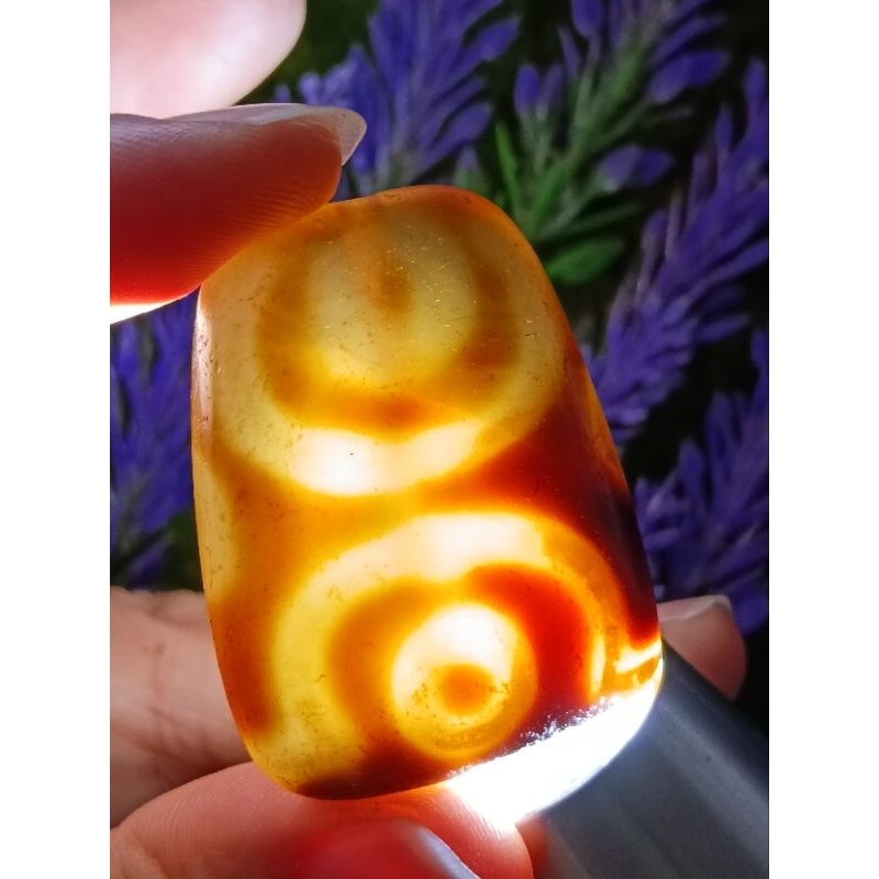 39.4 มม.X 30 มม.X 12.9 มม.หยกหกตา Dzi ลูกปัดหกหกหก Dashun 6 Eyed Dzi CW4498