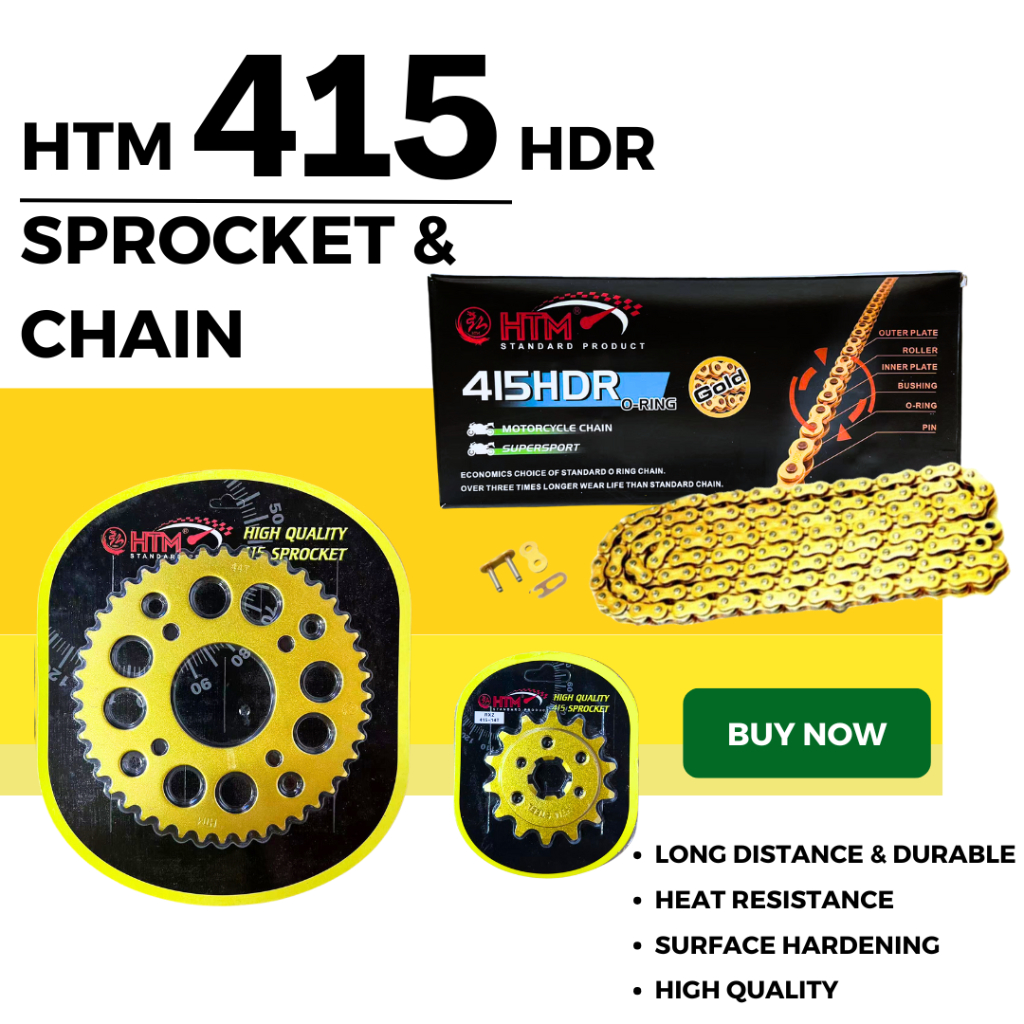 415HDR-132L O-RING HTM RFS150 415 ชุดโซ่ทอง BENELLI RFS 150 YTX7A YTZ6V YTZ5S YB5L YTX7 YTX9A