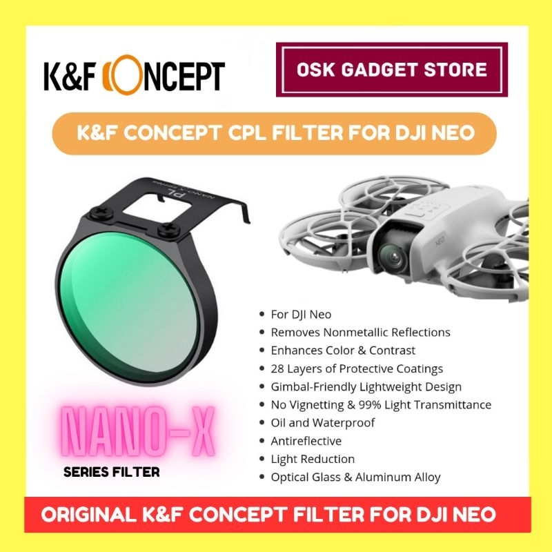K&F Concept CPL Filter สําหรับ DJI Neo Nano-X Series K&F Concept Filter