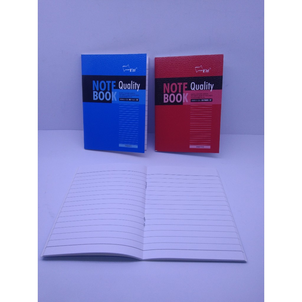 คุณภาพสมุดโน๊ต - 90MM x 128 80Pages B7 - 990MM x 128 120Pages B7