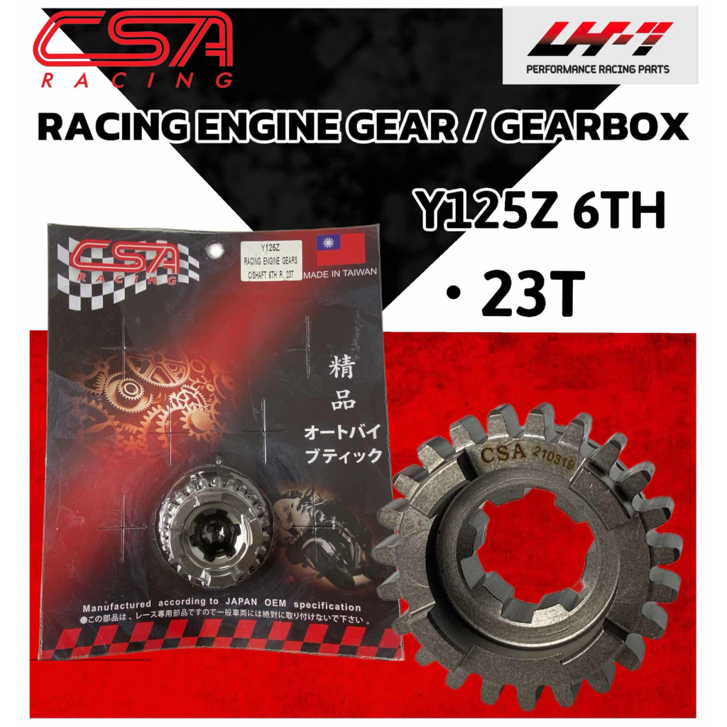 CSA RACING GEAR BOX YAMAHA 6TH 22T , 23T GEAR 6 Y125Z Y125ZR 125Z 125Z MADE IN TAIWAN