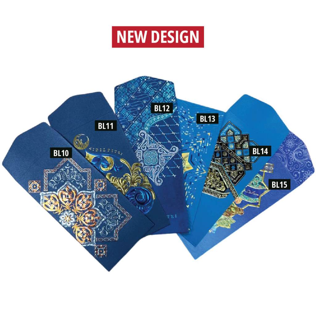 Sampul DUIT RAYA SAMPUL RAYA EKSLIF SAMPUL DUIT UNIK MONEY PACKET CORPORATE SAMPUL PREMIUM BIRU 2.0