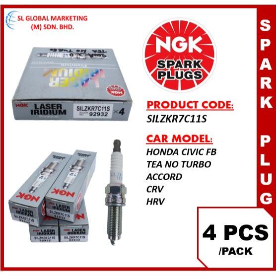 NGK LASER IRIDIUM PREMIUM สําหรับ HONDA CIVIC FB /ACCORD/CRV CR-V /HRV HR-V (SILZKR7C11S)