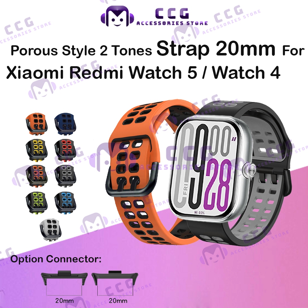 Xiaomi Redmi Watch 5 Watch 4 Strap มีรูพรุน Series 2 โทนสี 20 มม.Redmi Smart Watch Replacement Strap