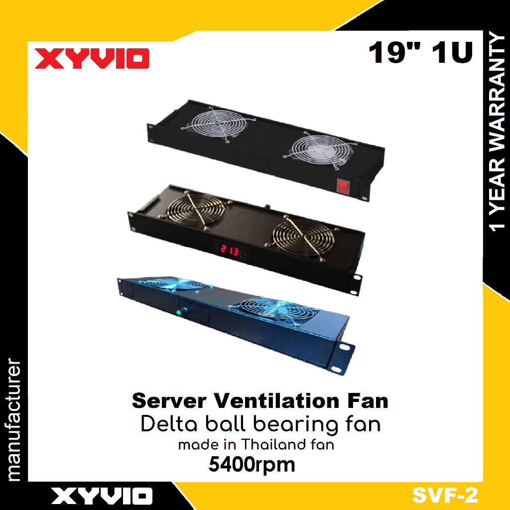 XYVIO 19 1U พัดลมระบายอากาศ Server Rack Ball Bearing Fan Server Fan สําหรับ Server Cabinet Rack พัดล