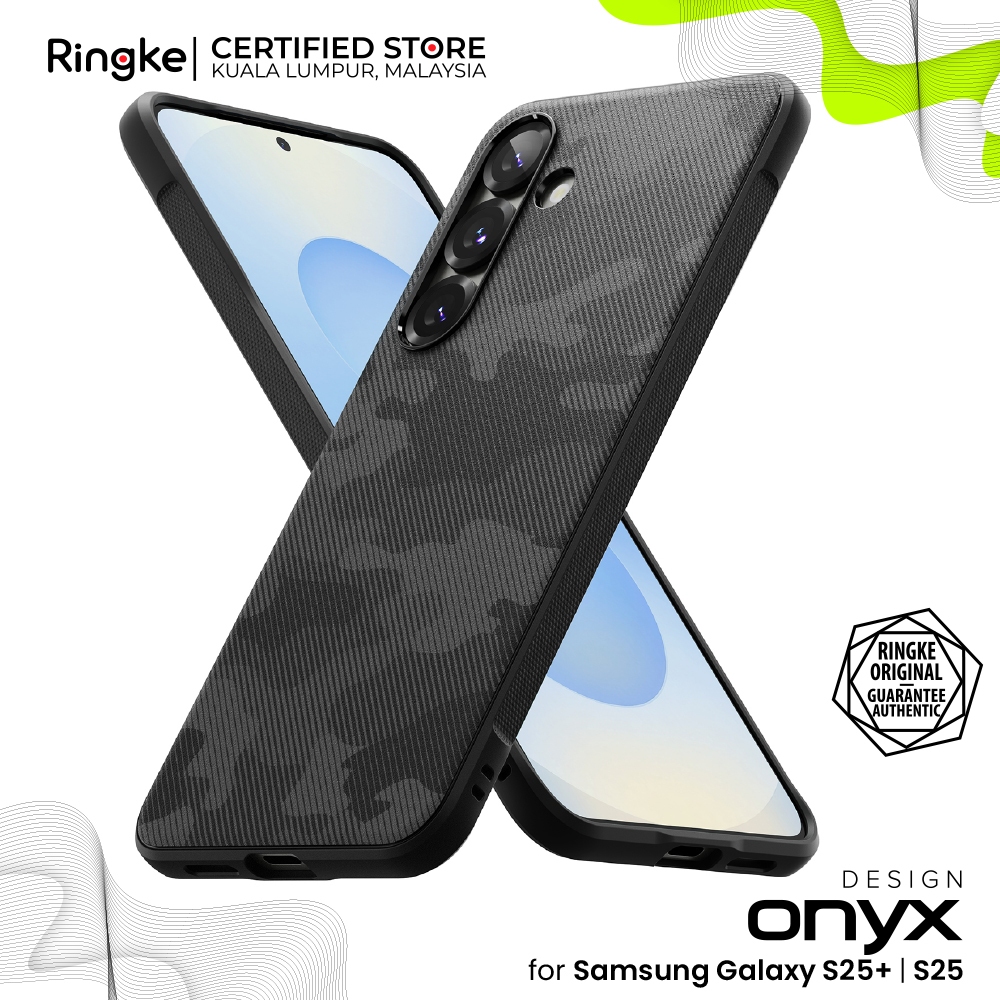 RINGKE ONYX DESIGN Samsung Galaxy S25+/ S25 Striking Camouflage Design ทนทานกันกระแทก TPU ลื่นด้านข้