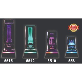 CRYSTAL CUBE COME พร้อมฐานไฟ LED