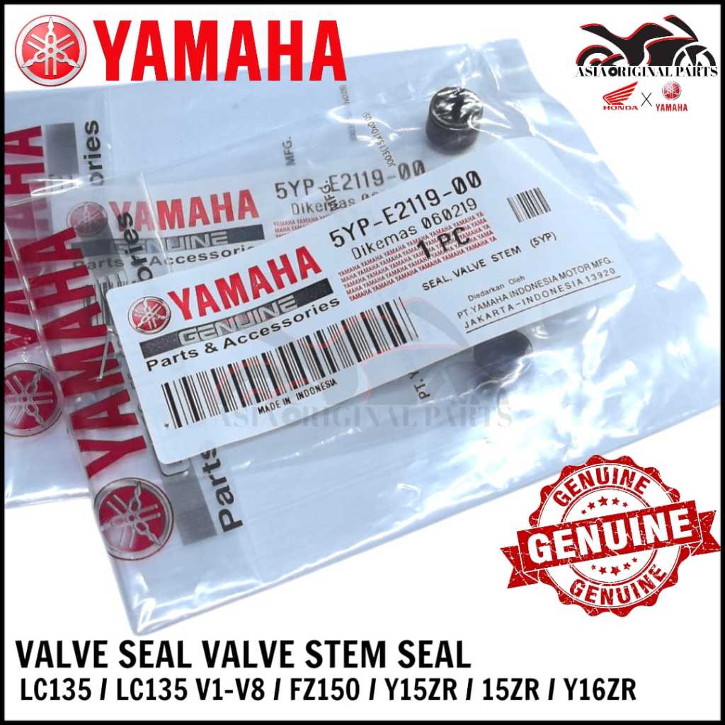 YAMAHA LC135 LC V1-V8 FZ150 Y15 16ZR ซีลวาล์ว 5YP-E2119-00 LC135 LC V1-V8 FZ (1 ชิ้น)