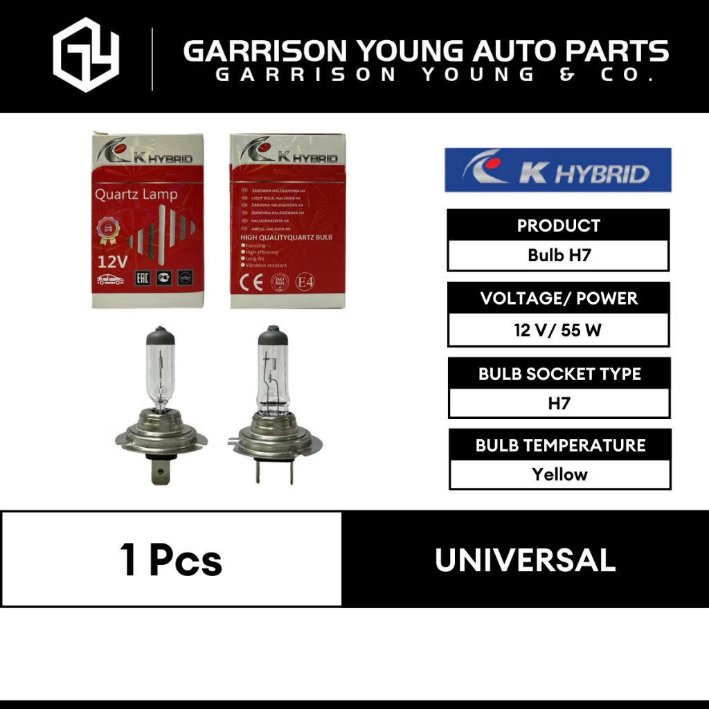 [K-HYBRID หลอดไฟ K-HYBRID H7 - 12V 55W 灯泡