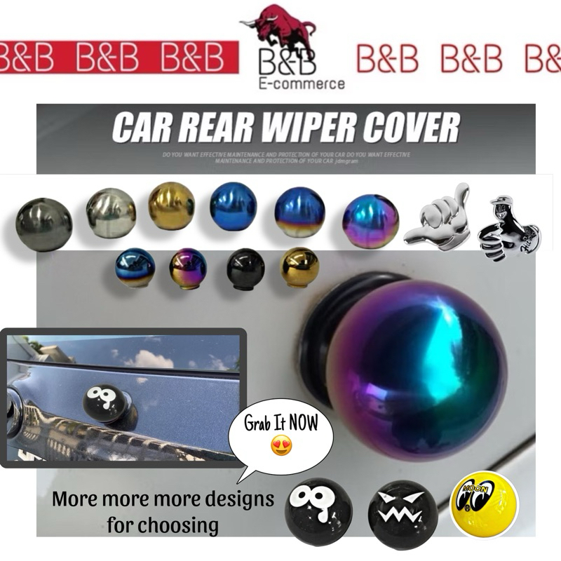 ฝาครอบปัดน้ําฝนด้านหลัง Knob Cap Universal Ball ที่ปัดน้ําฝน Perodua Viva Myvi Alza honda Jazz GD GE GK Passo Daihatsu Mira kancil