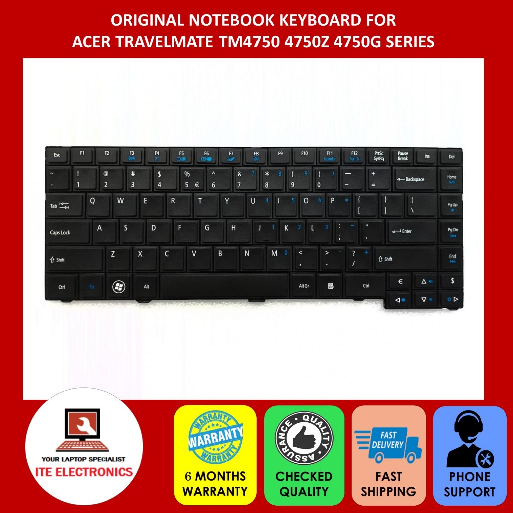 ACER TRAVELMATE TM4750 4750Z 4750G SERIES คีย์บอร์ดโน้ตบุ๊ก