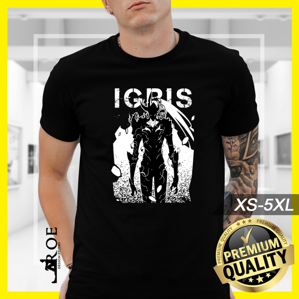 🔥 Baju Tshirt SOLO LEVELING IGRIS อะนิเมะ Unisex + Plus Size 🔥