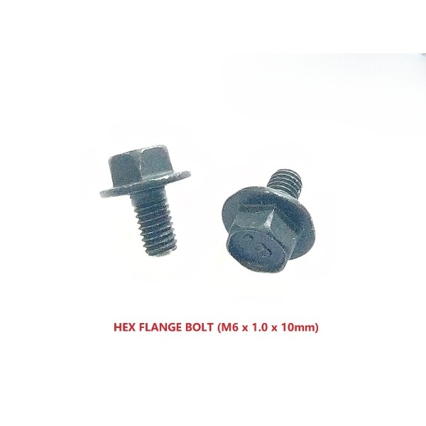 10 ชิ้น HEX FLANGE BOLT (M6 x 1.0 x 10 มม.)