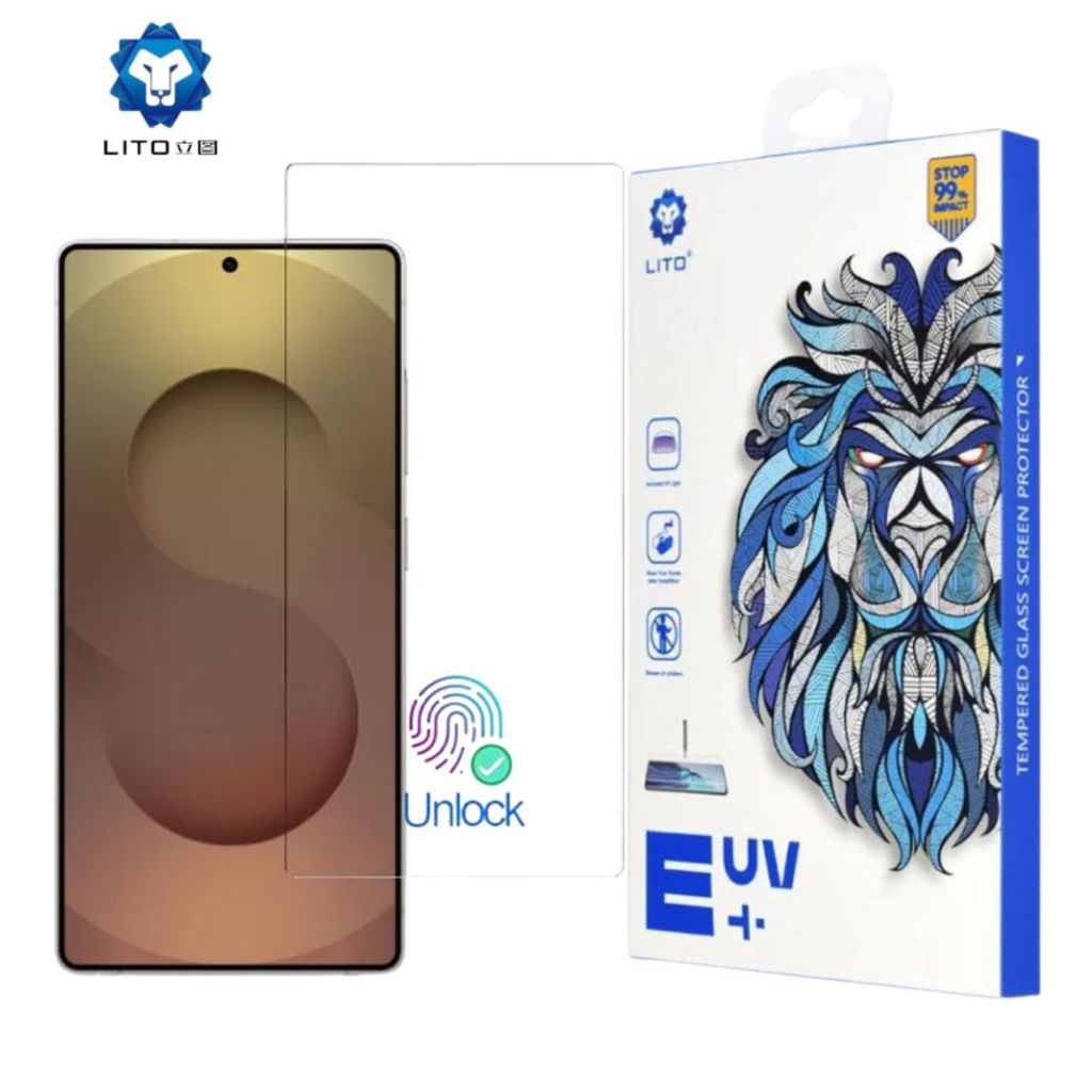 LITO - น้ํายากันรอยหน้าจอแบบกระจก UV สําหรับ Samsung S25 / S25 Plus / S25 Ultra