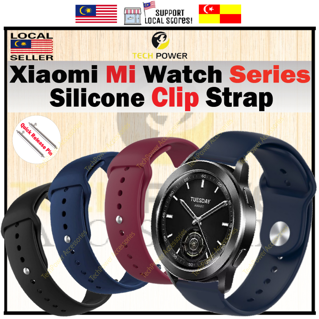 สายนาฬิกา Xiaomi Watch S4 /Watch S3 /Watch 2 /Pro /Color Sports /S1 /Active,Silicone Clip Strap,Tali