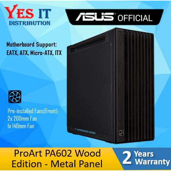 Asus ProArt PA602 / ProArt PA602 รุ่นไม้ (แผงโลหะ) เคสพีซี E-ATX (รองรับพอร์ต USB Type-C 20Gbps )