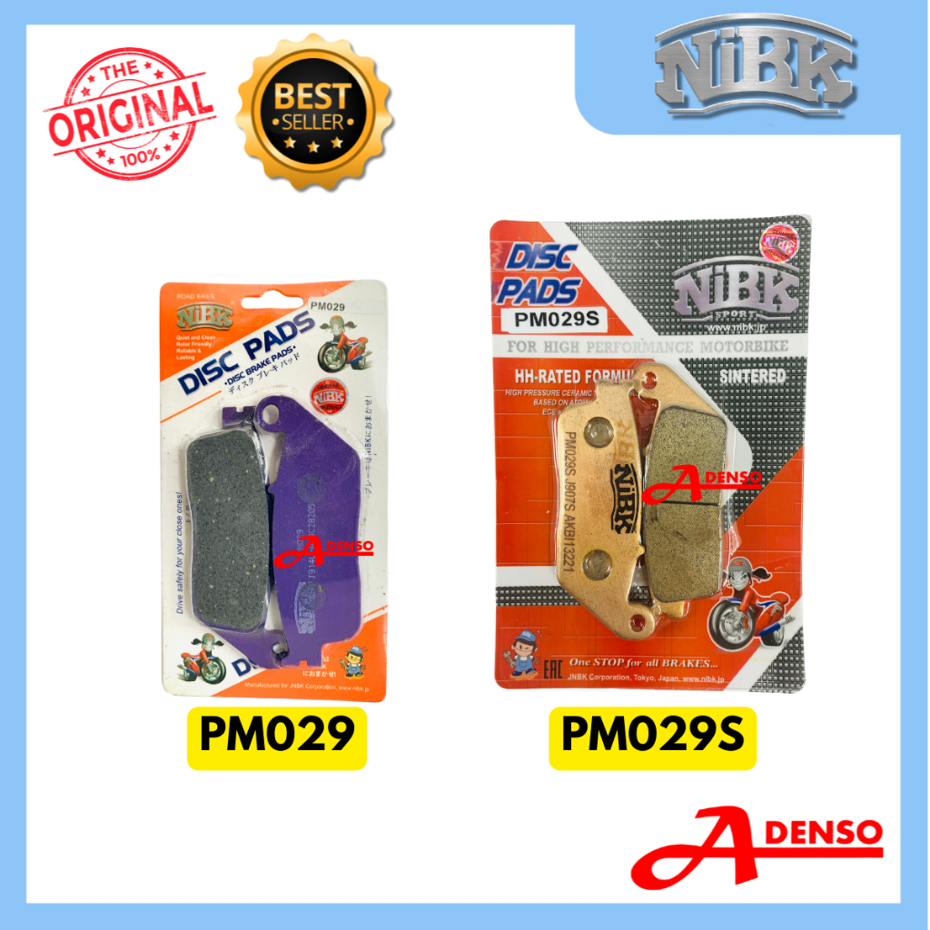 NIBK PM029 PM029S BRAKE PAD COVERED CBR250 CBR650F VULCAN S 650 VT600 / CB500 / CBR600 WR250 SHADOW 
