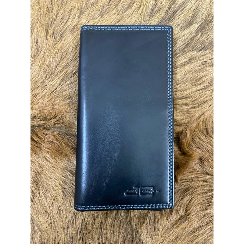 Jean Cavanna Full Grain Cowhide Leather Bifold Unisex Long Wallet
