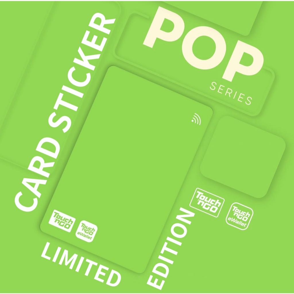 Pop Series Touch n Go Card Sticker (Lime Green Color Limited Edition)Touch N Go TNG Luxe Card TNG Vi