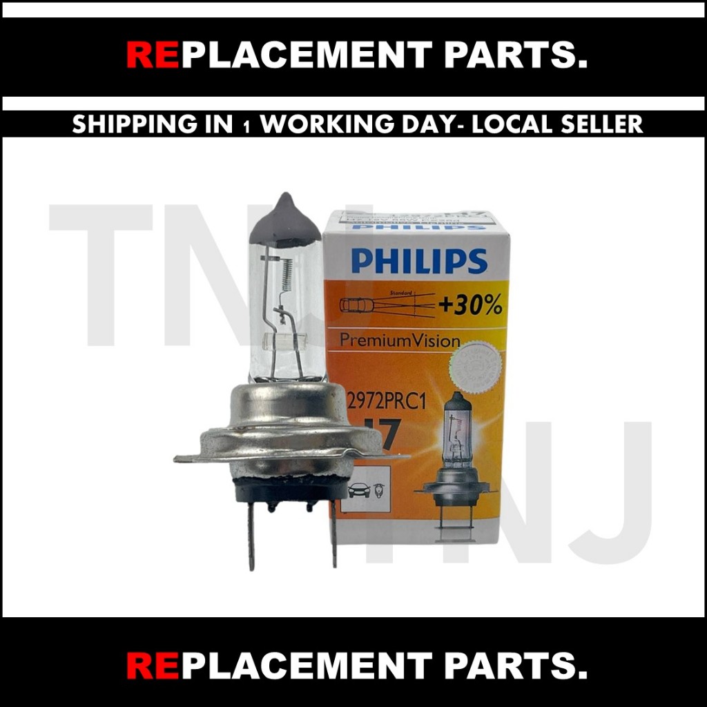 (PHILIPS) BULB-H7 PREMIUM + ไฟพิเศษ 30% (2V 55W PX26D) H7/BULB PHILIPS