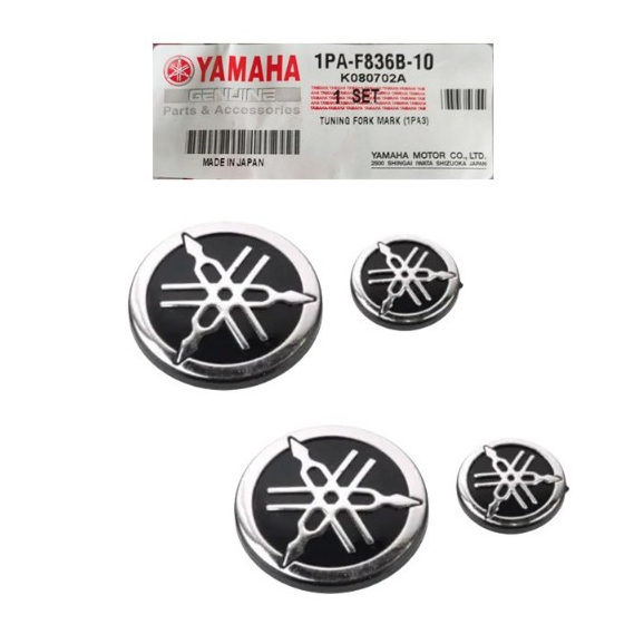 (4 บิจิ) โลโก้ EMBLEM 3D YAMAHA CHROME SILVER Y15ZR Y16