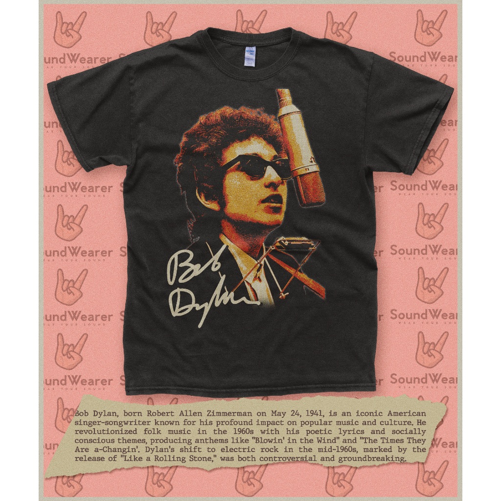 เสื้อยืด Bob Dylan Icon of Folk Band